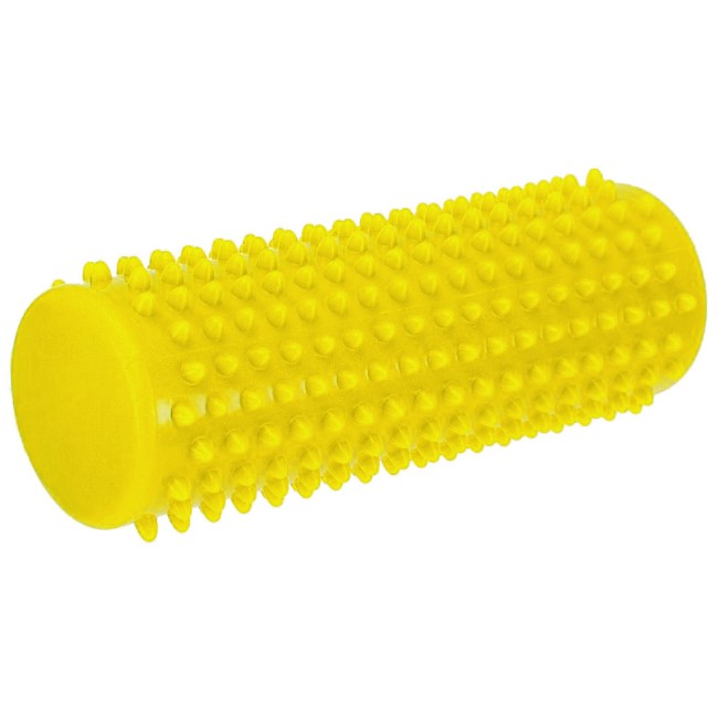 Массажный цилиндр EasyFit Spindle с желтым шипами.
