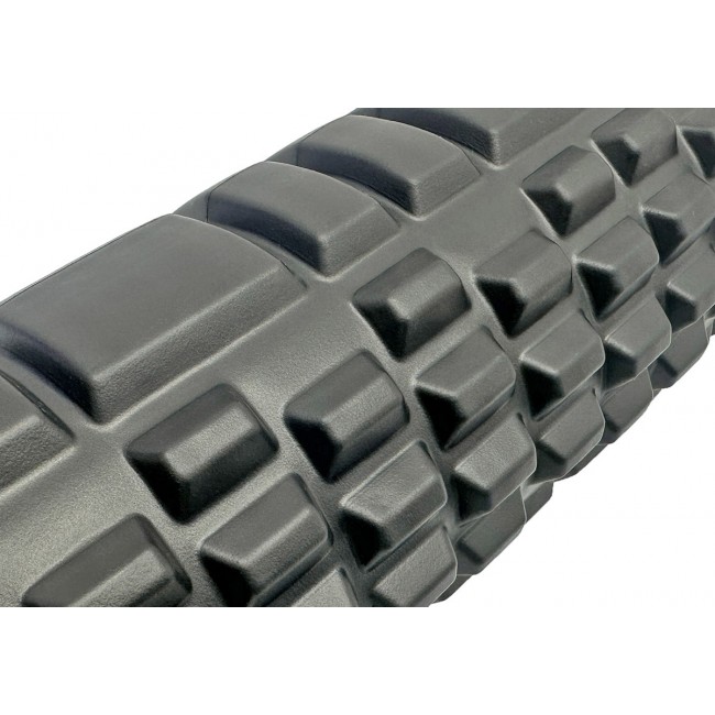 Масажний ролер EasyFit Grid Roller 60 см v.3.1 чорний