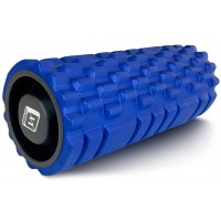 Массажный ролик EasyFit Grid Roller 33 см v.1.1 прочный массажер (синий)