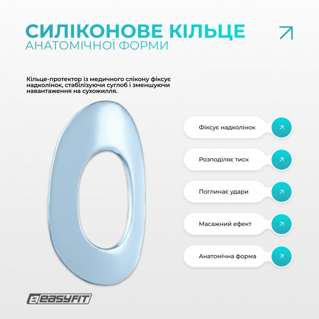 Бандаж (фиксатор) коленного сустава с ребрами жесткости и силиконовой вставкой. Размер XL