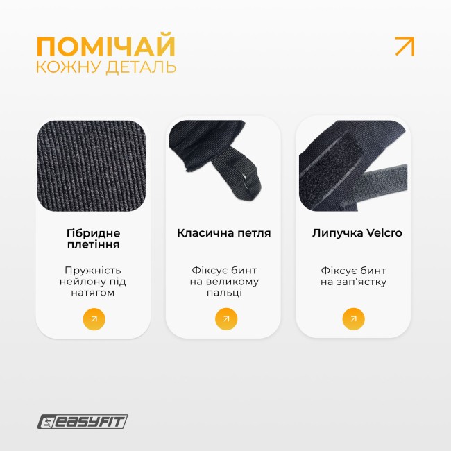 Бинты для бокса EasyFit FlexWrap 3 м