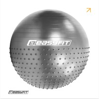 Фитбол 75 см EasyFit Hybrid серый (фитбол полумассажный)