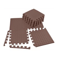 Татами мат EasyFit 8 шт (30х30х1 см) ласточкин хвост коричневый