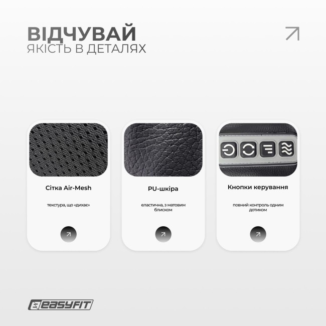 Массажер для шеи EasyFit Shiatsu (роликовый шиацу-массаж плеч и тела)