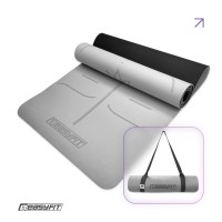 Коврик для йоги и фитнеса EasyFit Polarity stone с ремнем
