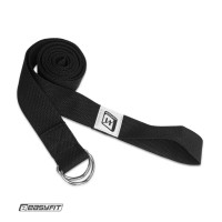 Ремень для йоги EasyFit с петлей (черный)