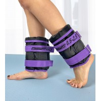 Обтяжувачі для ніг та рук EasyFit набірні чорно-фіолетові 0,5-2,5 кг (пара)