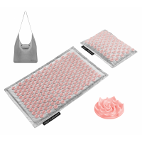 Коврик акупунктурный с подушкой 4FIZJO Eco Mat Аппликатор Кузнецова Grey/Pink (P-5907739312174)