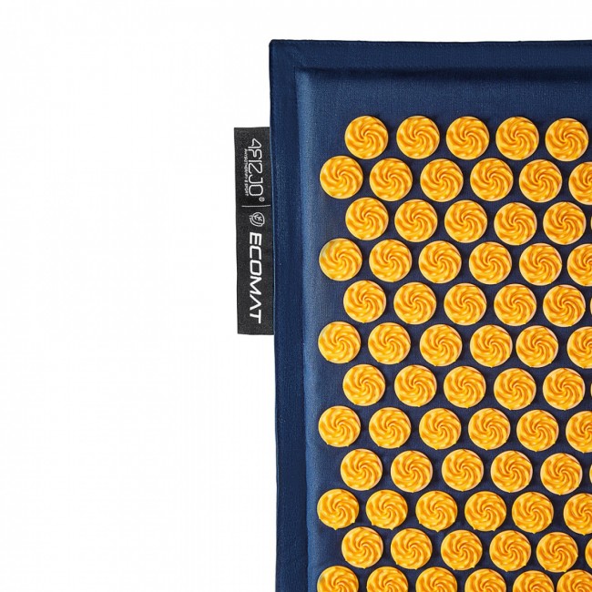 Коврик акупунктурный с подушкой 4FIZJO Eco Mat Аппликатор Кузнецова Navy Blue/Orange (P-5907739312143)