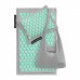 Аплікатор Кузнєцова / Масажний килимок акупунктурний з подушкою 4FIZJO Eco Mat 68 x 42 см 4FJ0230 Grey / Mint