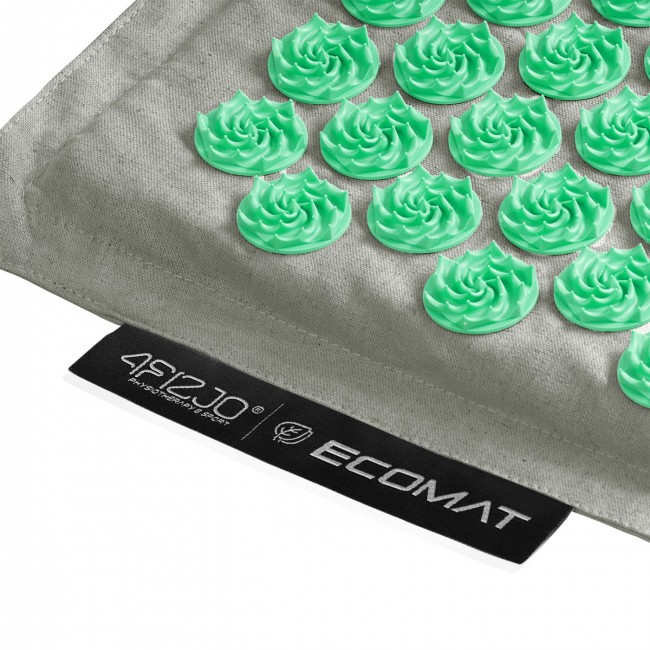 Коврик акупунктурный с подушкой 4FIZJO Eco Mat Аппликатор Кузнецова Grey/Mint (P-5907739312181)
