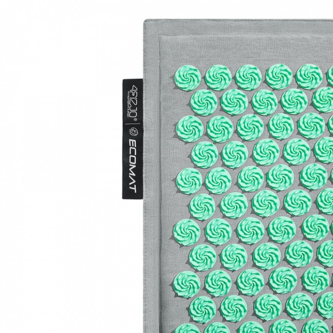 Коврик акупунктурный с подушкой 4FIZJO Eco Mat Аппликатор Кузнецова Grey/Mint (P-5907739312181)