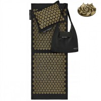 Коврик акупунктурный с подушкой 4FIZJO Eco Mat XL Аппликатор Кузнецова Black/Gold (P-5907739313591)