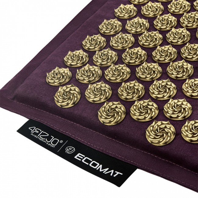 Коврик акупунктурный с подушкой 4FIZJO Eco Mat Аппликатор Кузнецова Wine Red/Gold (P-5907739312907)