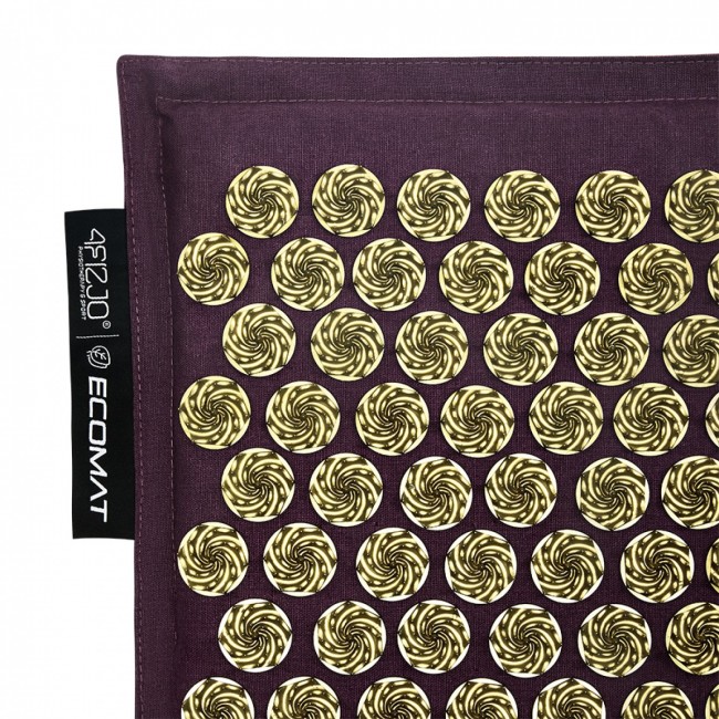 Коврик акупунктурный с подушкой 4FIZJO Eco Mat Аппликатор Кузнецова Wine Red/Gold (P-5907739312907)