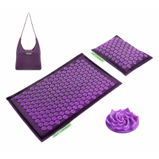 Аппликатор Кузнецова / Массажный коврик акупунктурный с валиком 4FIZJO Eco Mat 68 x 42 см 4FJ0181 Purple