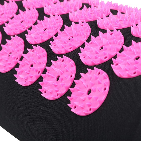 Аплікатор Кузнєцова / Масажний килимок акупунктурний з валиком SportVida 66 x 40 см SV-HK0352 Black / Pink