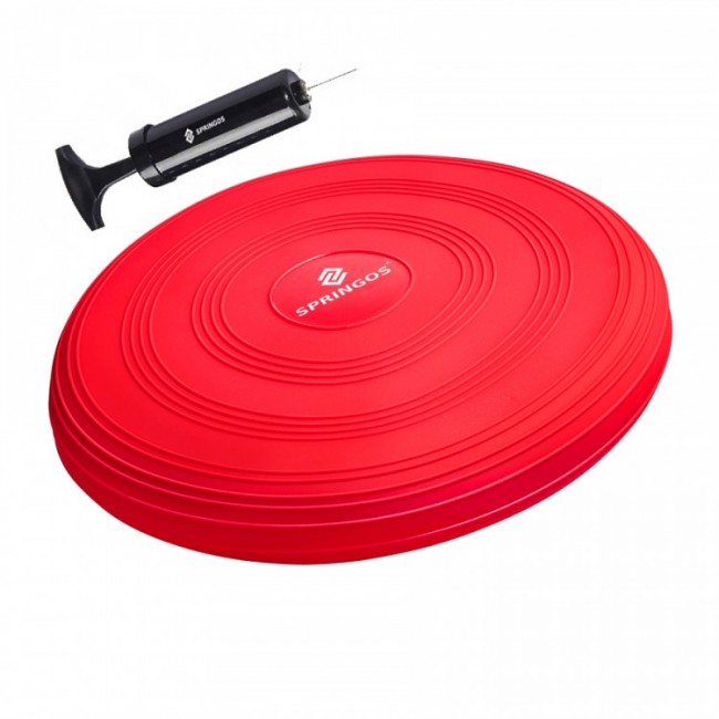 Балансировочная подушка массажная Springos PRO FA0085 Red Балансировочная подушка массажная Springos PRO FA0085 Red