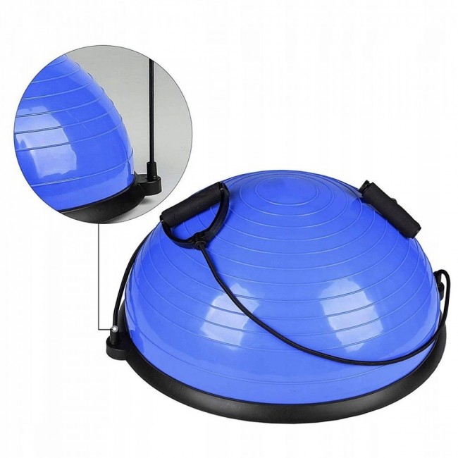 Балансировочная платформа полусфера для фитнеса Springos Bosu Ball 57 см BT0001 Blue