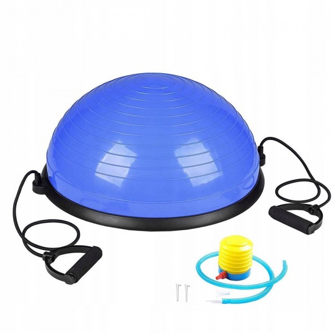 Балансировочная платформа полусфера для фитнеса Springos Bosu Ball 57 см BT0001 Blue Балансировочная платформа полусфера для фитнеса Springos Bosu Ball 57 см BT0001 Blue