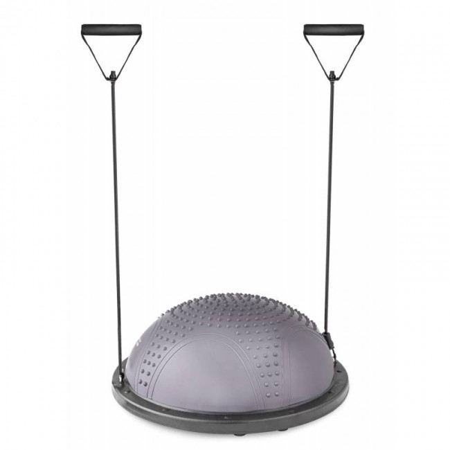 Балансировочная платформа полусфера с вкраплениями Hop-Sport HS-MB058B серая