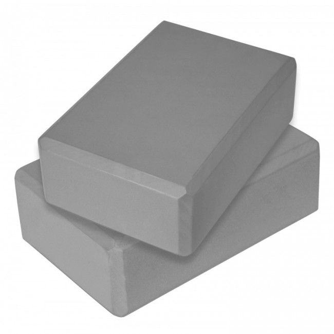 Блок для йоги (кирпич) 2 шт SportVida SV-HK0155-2 Grey