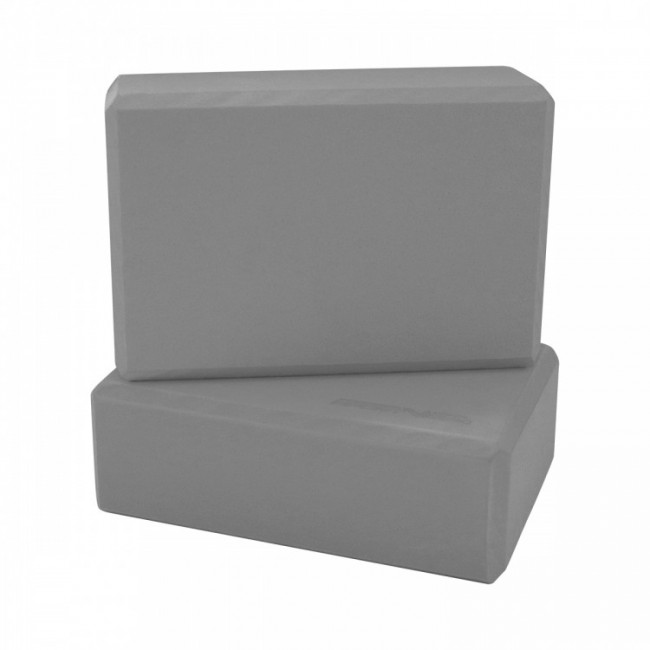 Блок для йоги (кирпич) 2 шт SportVida SV-HK0155-2 Grey