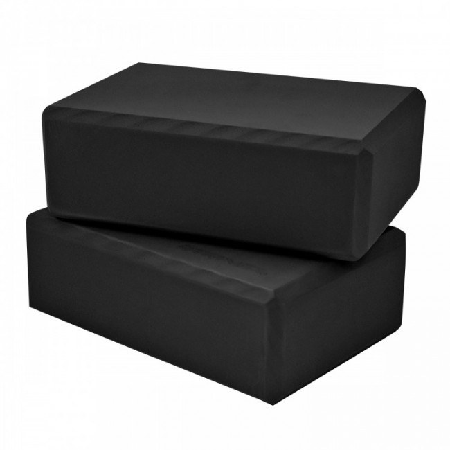 Блок для йоги (кирпич) 2 шт SportVida SV-HK0175-2 Black