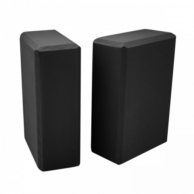 Блок для йоги (кирпич) 2 шт SportVida SV-HK0175-2 Black
