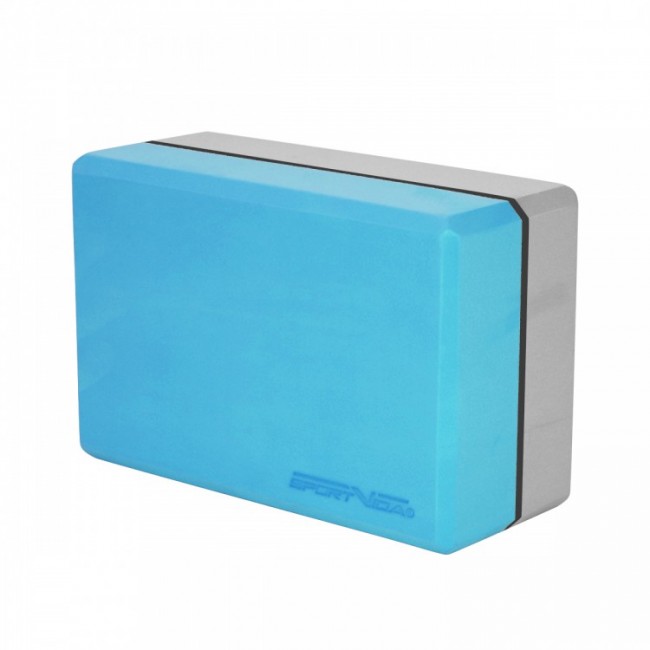 Блок для йоги (кирпич) двухцветный SportVida SV-HK0335 Blue/Grey Блок для йоги (кирпич) двухцветный SportVida SV-HK0335 Blue/Grey