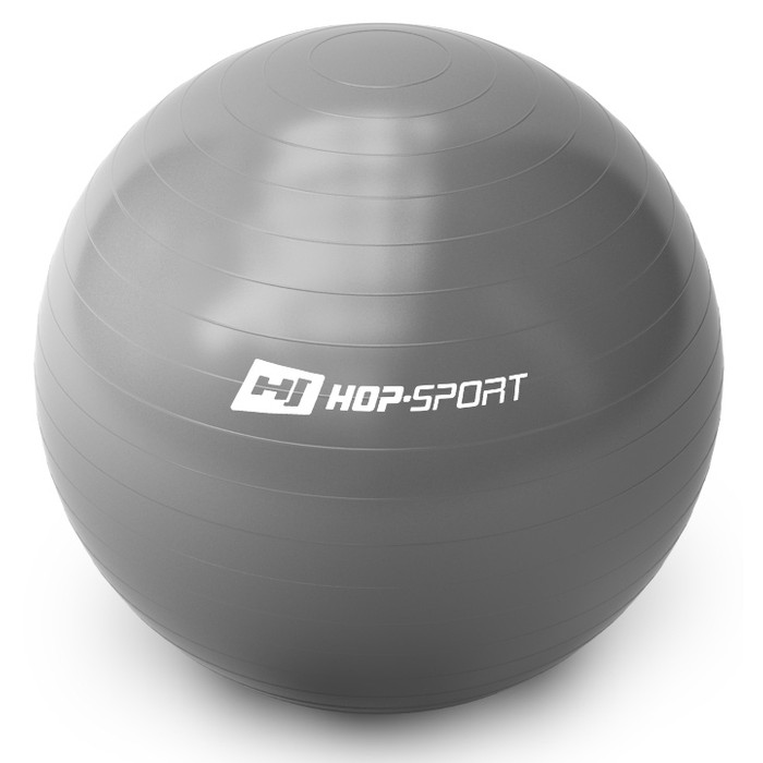 Фітбол (м'яч для фітнесу, гімнастичний) Hop-Sport 65cm silver + насос