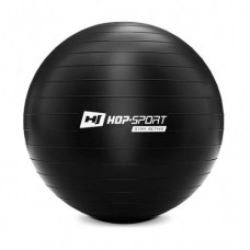 Фітбол, гімнастичний м'яч для фітнесу Hop-Sport 65 см чорний + насос