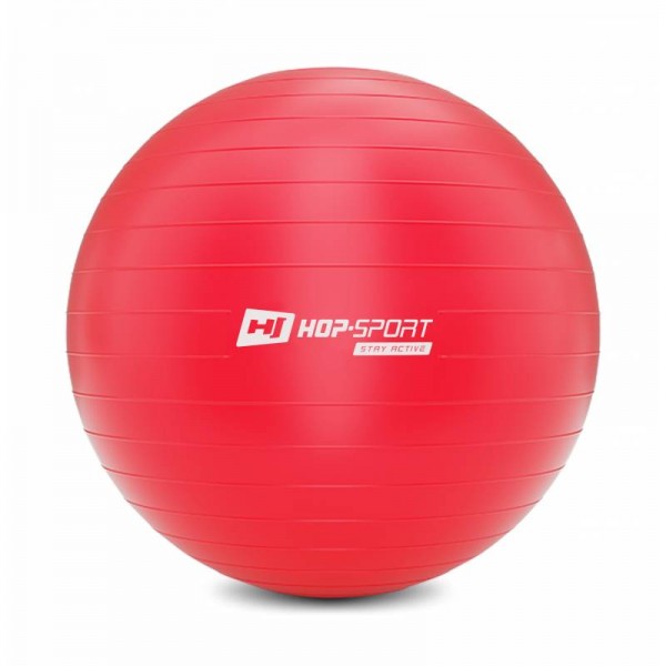 Фітбол, гімнастичний м'яч для фітнесу Hop-Sport 75cm червоний + насос