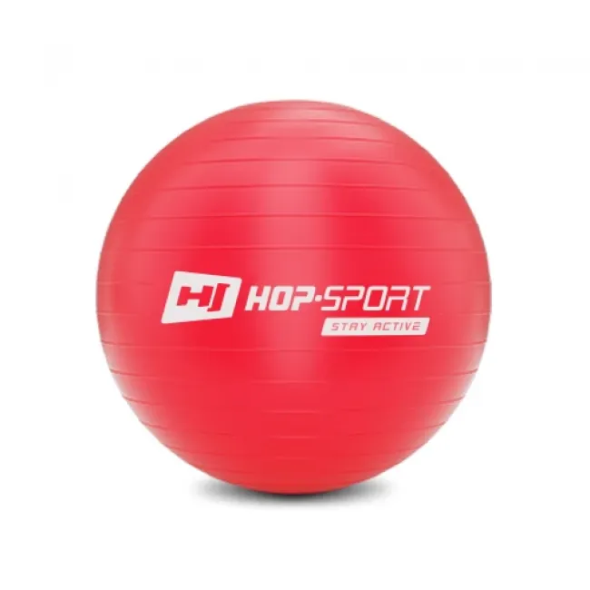 Фітбол Hop-Sport 45см червоний + насос 2020 Фітбол Hop-Sport 45см червоний + насос 2020