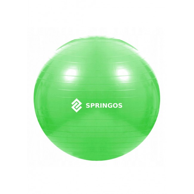 Мяч для фитнеса (фитбол) Springos 65 см Anti-Burst FB0007 Green