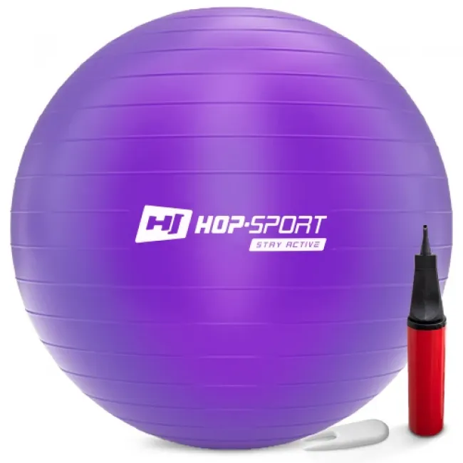Фитбол Hop-Sport 85см фиолетовый + насос 2020 Фитбол Hop-Sport 85см фиолетовый + насос 2020
