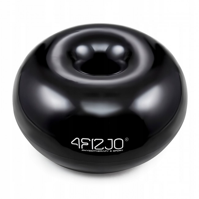Мяч для фитнеса (пончик) 4FIZJO Air Ball Donut 50 x 27 см Anti-Burst Black (P-5907739312952)