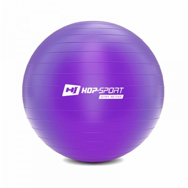 Фітбол (м'яч для фітнесу) Hop-Sport 75cm фіолетовий + насос 2020