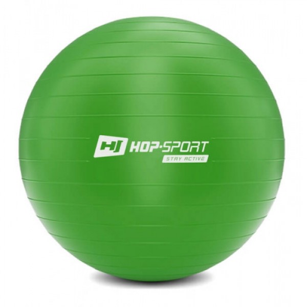 Фітбол (м'яч для фітнесу) Hop-Sport 75 см зелений + насос 2020