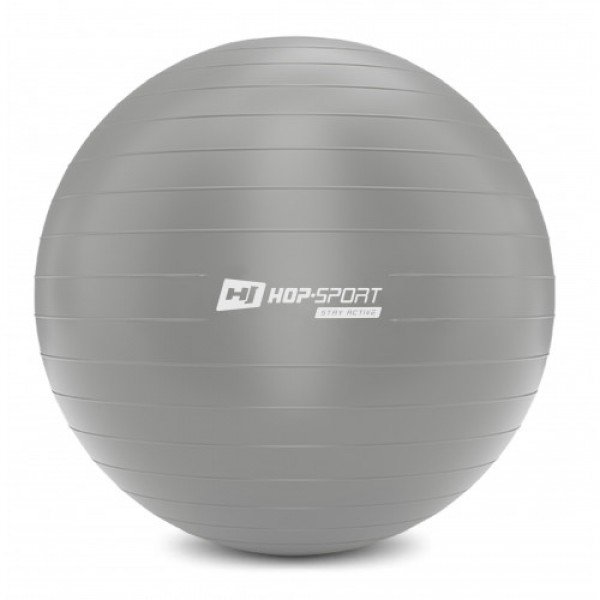 Фитбол (мяч для фитнеса) Hop-Sport 75 см серебристый + насос 2020