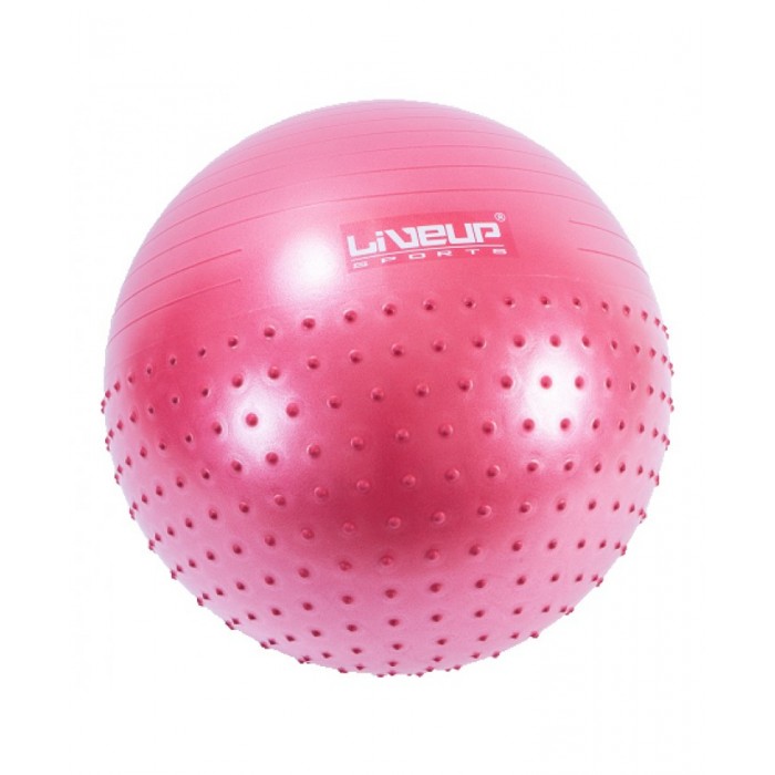 Фітбол (м'яч для фітнесу) масажний з насосом LiveUp HALF MASSAGE BALL LS3569