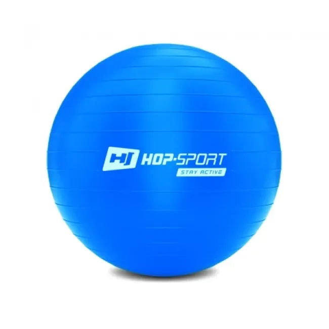 Фітбол Hop-Sport 55см синій + насос 2020