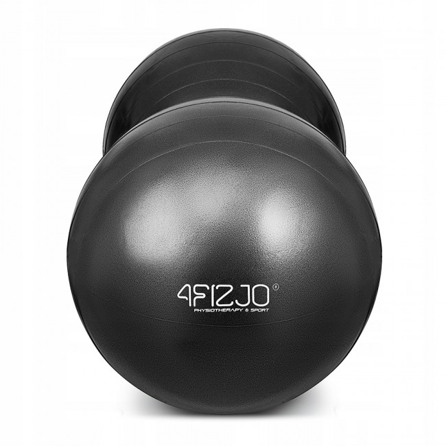 Мяч для фитнеса (арахис) 4FIZJO Air Ball Peanut 45 x 90 см Anti-Burst Black (P-5907739312938)