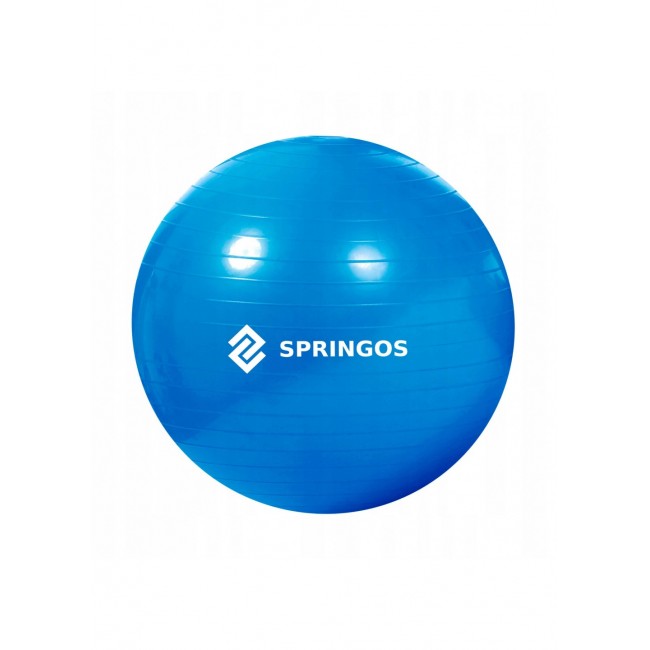 Мяч для фитнеса (фитбол) Springos 85 см Anti-Burst FB0009 Blue