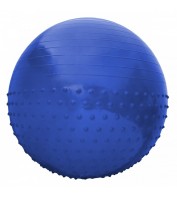 М'яч для фітнесу (фітбол) полумассажний SportVida 55 см Anti-Burst SV-HK0290 Blue