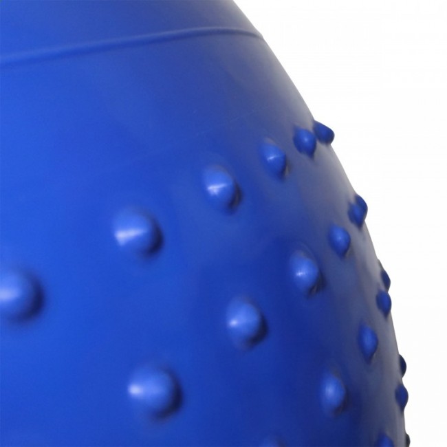 М'яч для фітнесу (фітбол) полумассажний SportVida 55 см Anti-Burst SV-HK0290 Blue