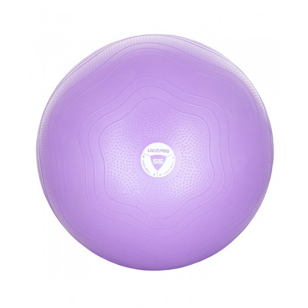 Фітбол, гімнастичний м'яч для фітнесу укріплений 55 см LivePro ANTI-BURST CORE-FIT EXERCISE BALL LP8201-55