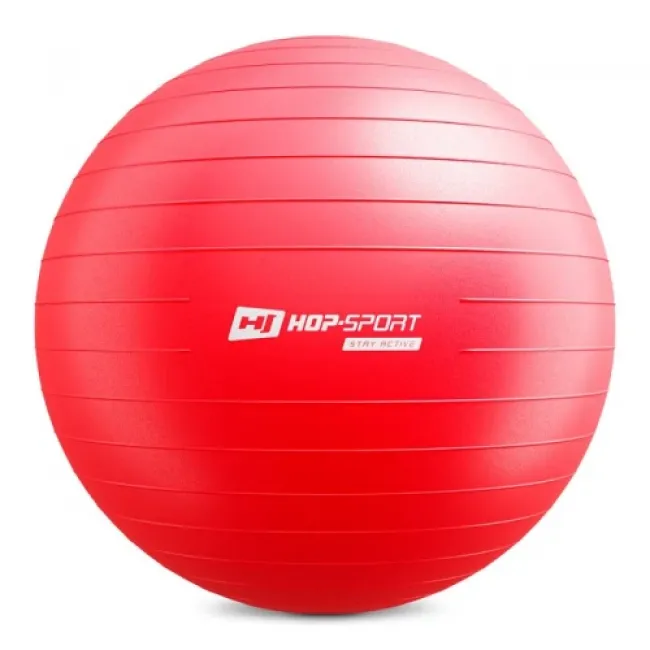 Фітбол Hop-Sport 85см червоний + насос 2020