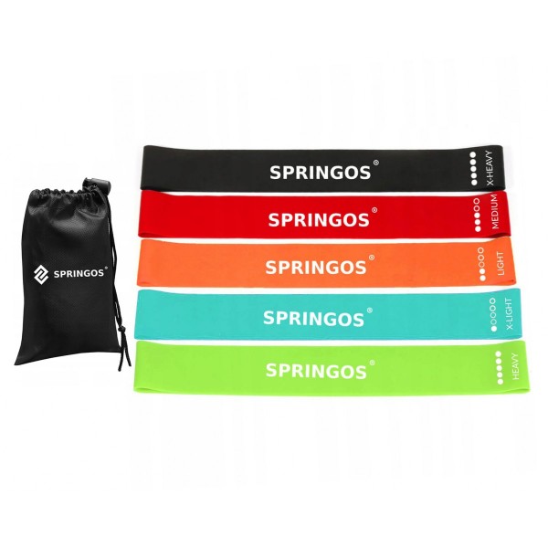 Набор резинок для фитнеса Springos Mini Power Band 5 шт 1-25 кг PB0012