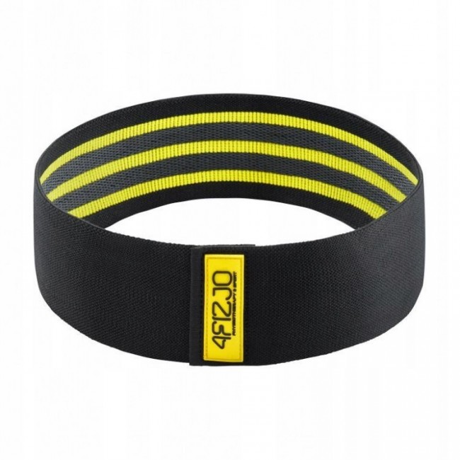 Резинка для фітнесу та спорту із тканини 4FIZJO Hip Band 10-15 кг Black/Yellow (P-5907739310309)